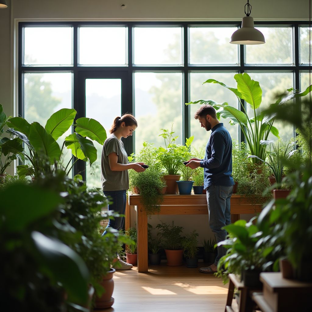 UrbanLeaf founders in their first shop