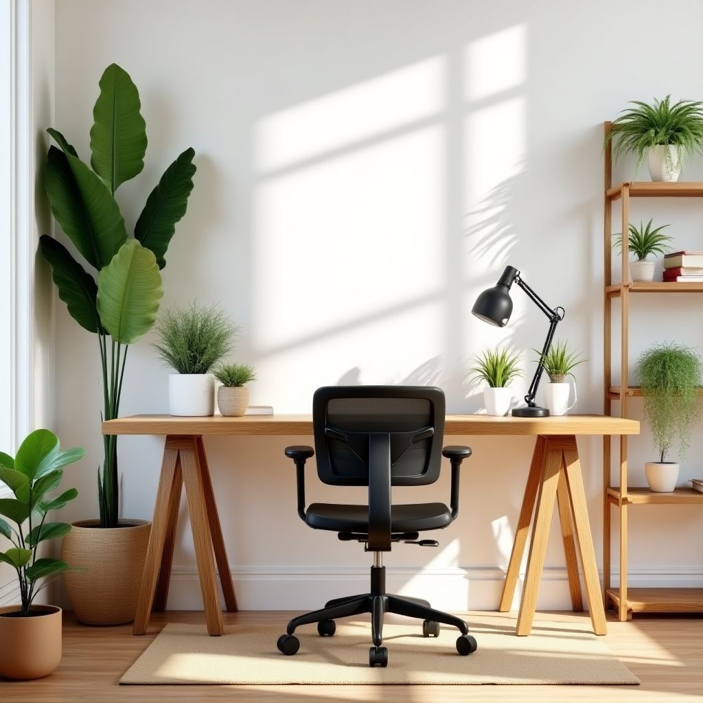 Home Office with Plants