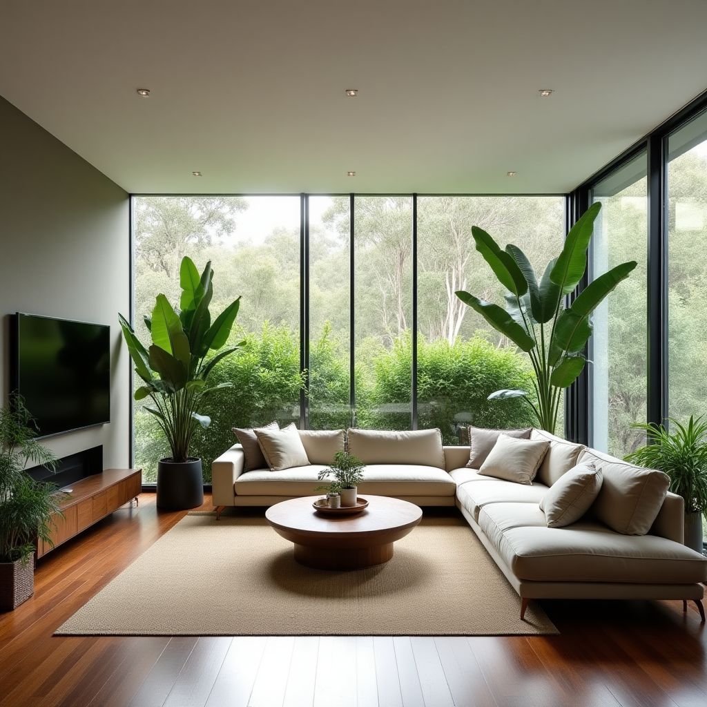 Living Room with Plants